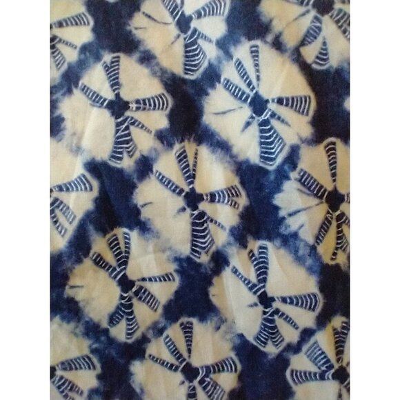 Talbots Blue Tie-Dye Diamond Poplin Fit and Flare Skirt Pockets - Large NWT - Picture 5 of 7